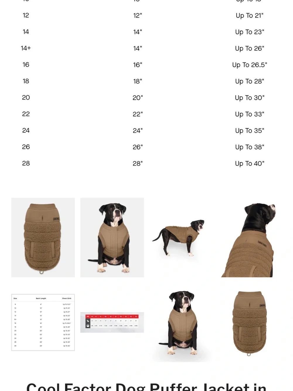 Canada Pooch warm puffer